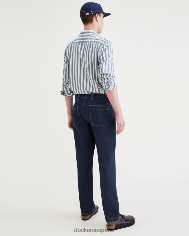 pantalones utilitarios, corte recto hombres Dockers enjuague índigo oscuro - azul ropa 8F0406719