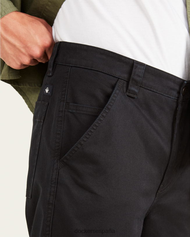 pantalones utilitarios, corte recto hombres Dockers hermoso negro ropa 8F0406720
