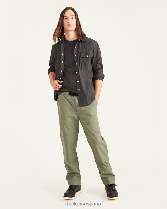 pantalones utilitarios rec, corte recto hombres Dockers camuflaje - verde ropa 8F0406803