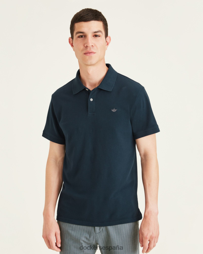 polo con cuello acanalado (grande y alto) hombres Dockers pembroke - azul ropa 8F0406444