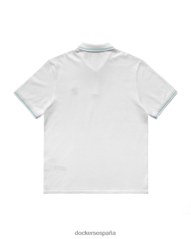 polo de piqué malbon, corte ajustado hombres Dockers blanco brillante ropa 8F0406343