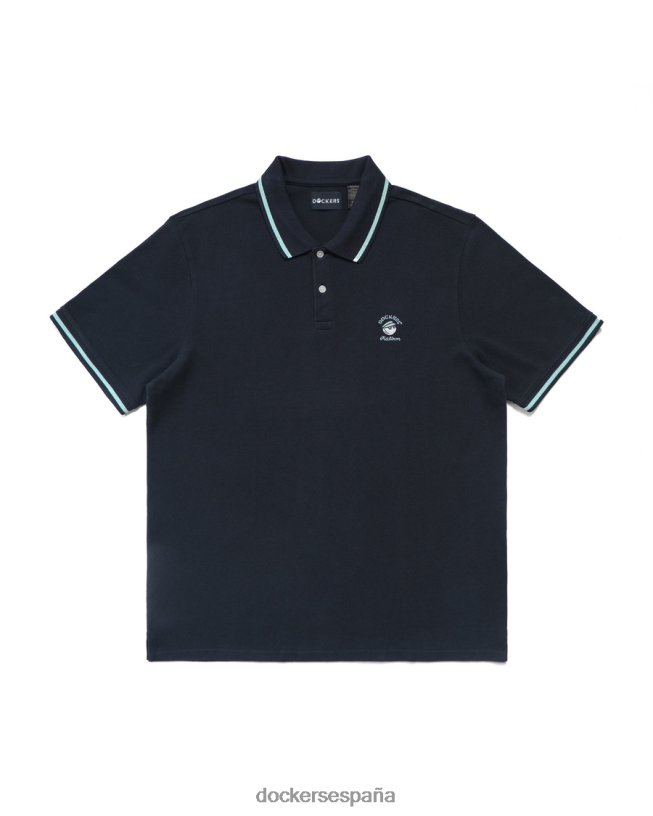 polo de piqué malbon, corte ajustado hombres Dockers blazer azul marino - azul ropa 8F0406342