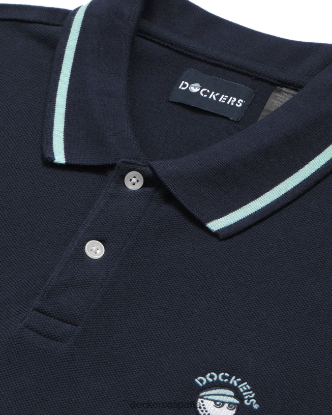 polo de piqué malbon, corte ajustado hombres Dockers blazer azul marino - azul ropa 8F0406342