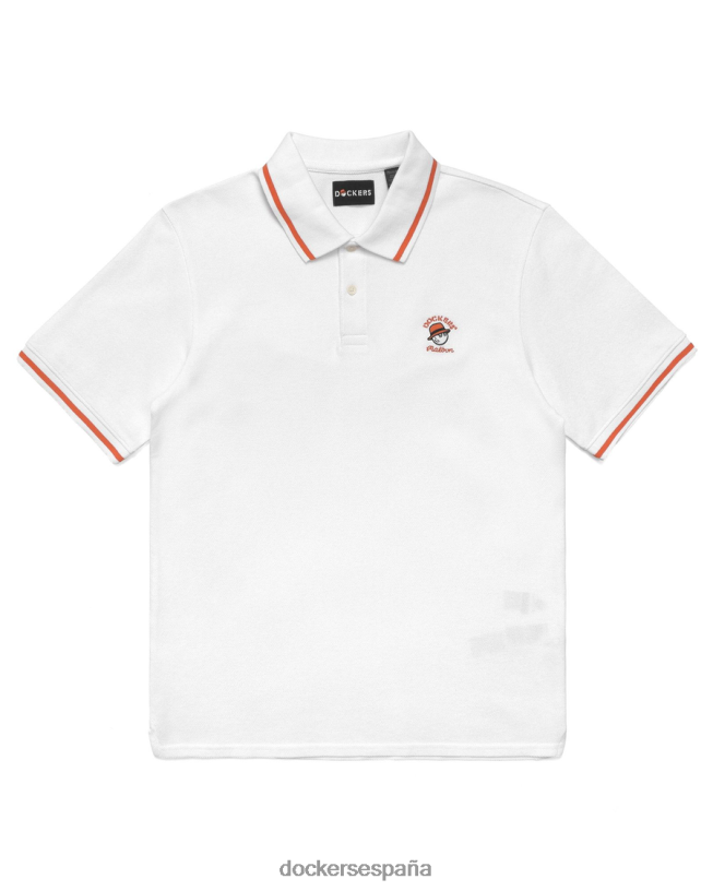 polo malbon, ajuste delgado hombres Dockers blanco brillante ropa 8F0406438