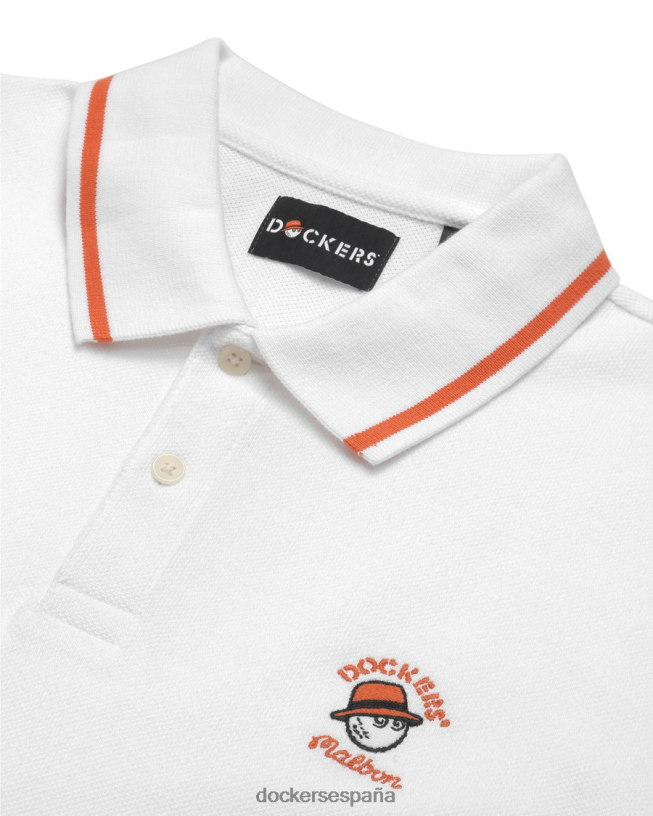 polo malbon, ajuste delgado hombres Dockers blanco brillante ropa 8F0406438