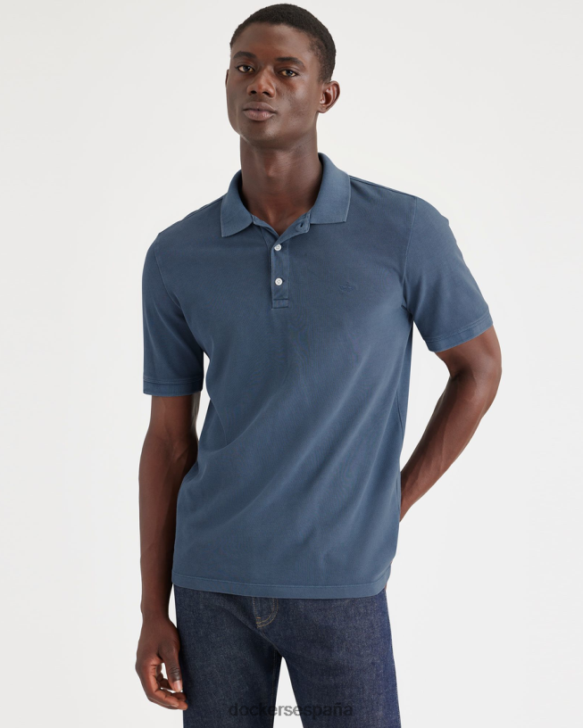 polo original, corte ajustado hombres Dockers índigo vintage - azul ropa 8F0406125