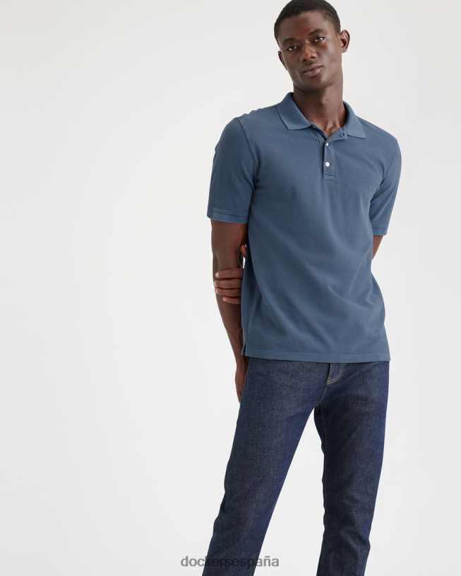 polo original, corte ajustado hombres Dockers índigo vintage - azul ropa 8F0406125