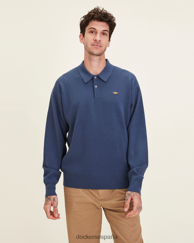 polo suéter dandois, ajuste relaed hombres Dockers índigo vintage - azul ropa 8F0406312
