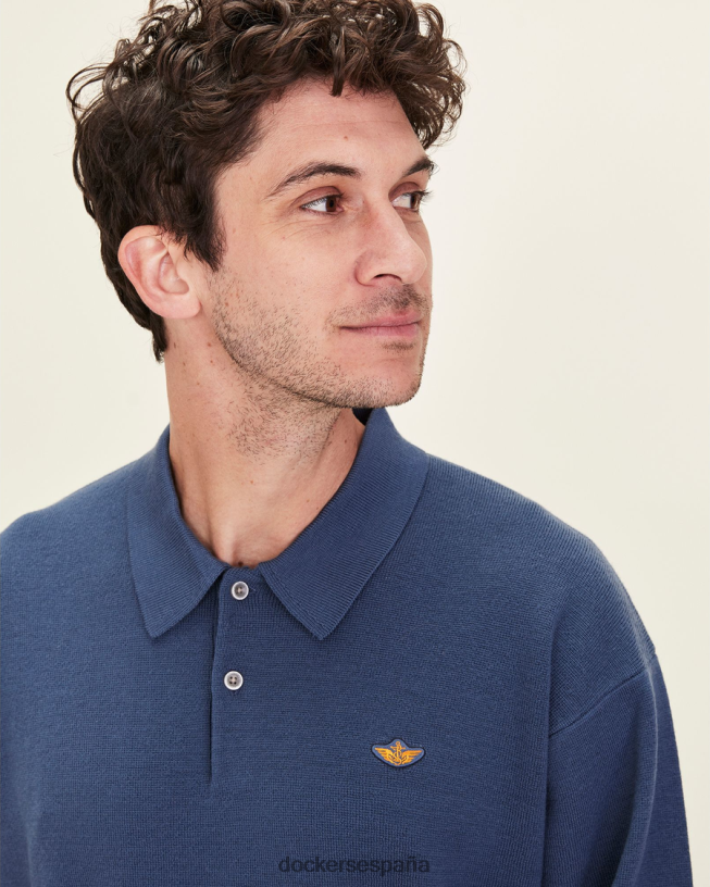 polo suéter dandois, ajuste relaed hombres Dockers índigo vintage - azul ropa 8F0406312