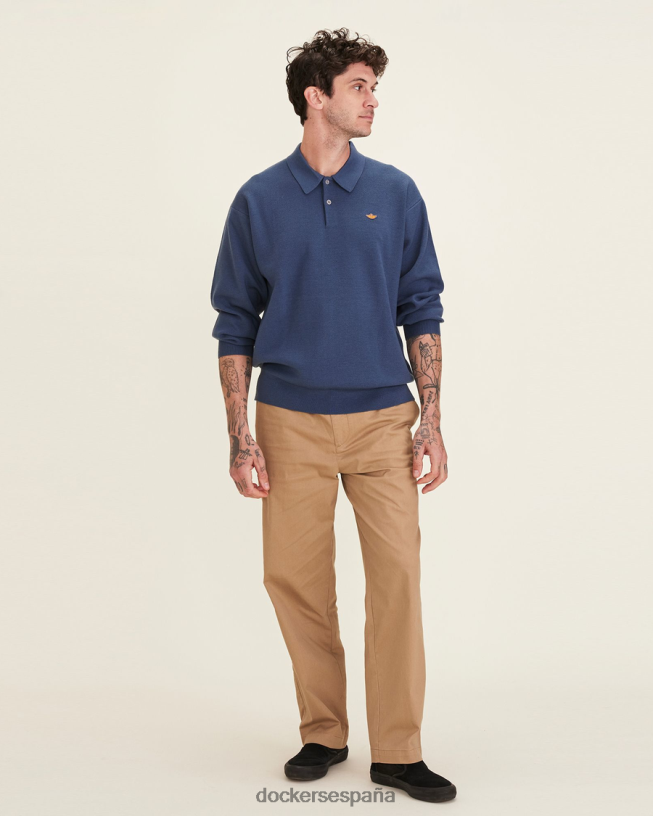 polo suéter dandois, ajuste relaed hombres Dockers índigo vintage - azul ropa 8F0406312