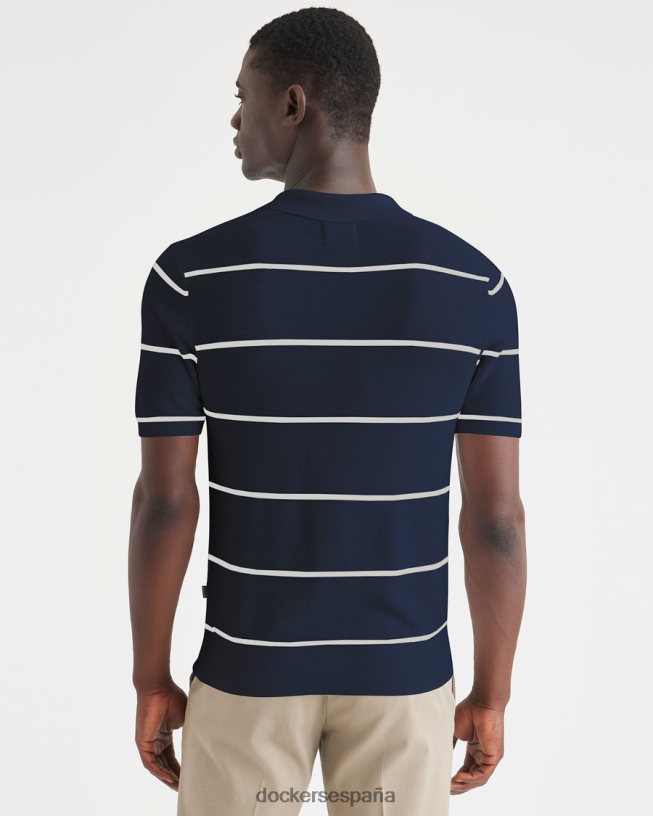 suéter tipo polo, ajuste regular hombres Dockers blazer azul marino dogwood - azul ropa 8F0406117
