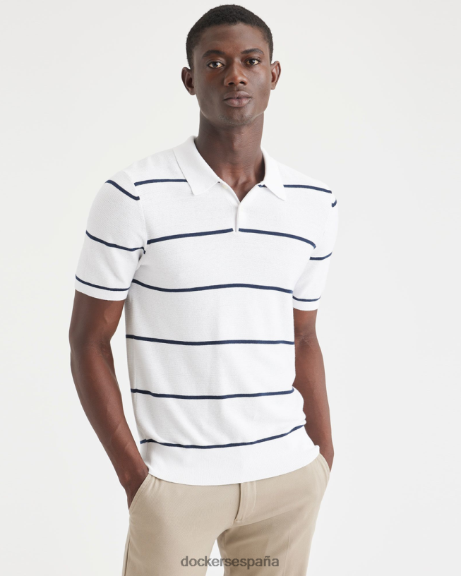 suéter tipo polo, ajuste regular hombres Dockers cornejo blanco brillante ropa 8F0406119