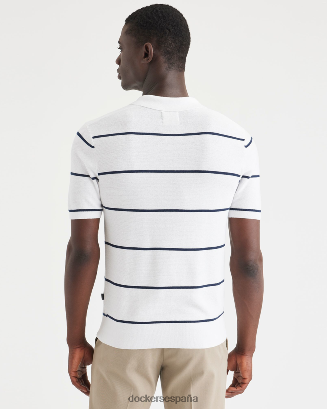 suéter tipo polo, ajuste regular hombres Dockers cornejo blanco brillante ropa 8F0406119