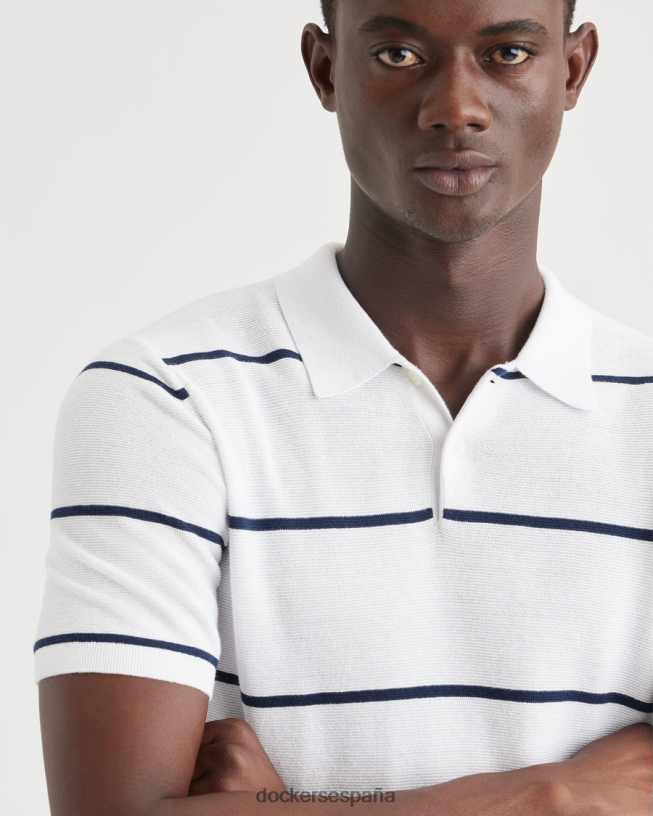 suéter tipo polo, ajuste regular hombres Dockers cornejo blanco brillante ropa 8F0406119