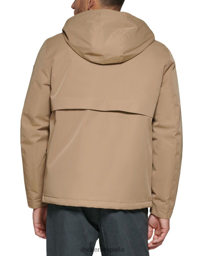 sudadera con capucha con brida soldada flex tech hombres Dockers Sáhara caqui ropa 8F0406522