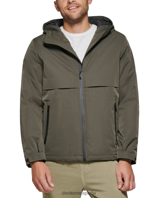 sudadera con capucha con brida soldada flex tech hombres Dockers camuflaje oliva - verde ropa 8F0406521