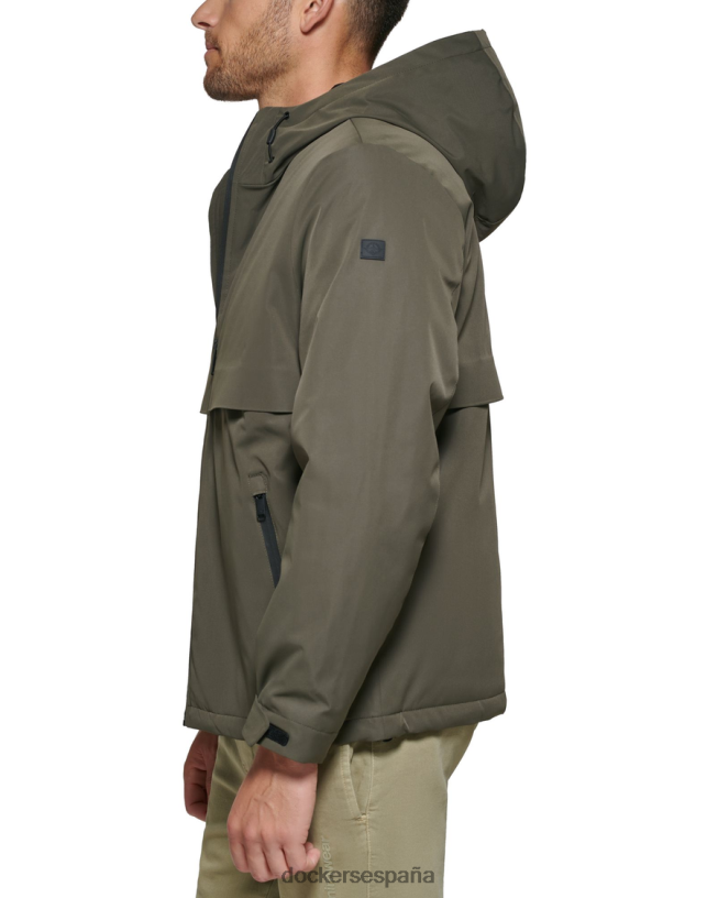 sudadera con capucha con brida soldada flex tech hombres Dockers camuflaje oliva - verde ropa 8F0406521