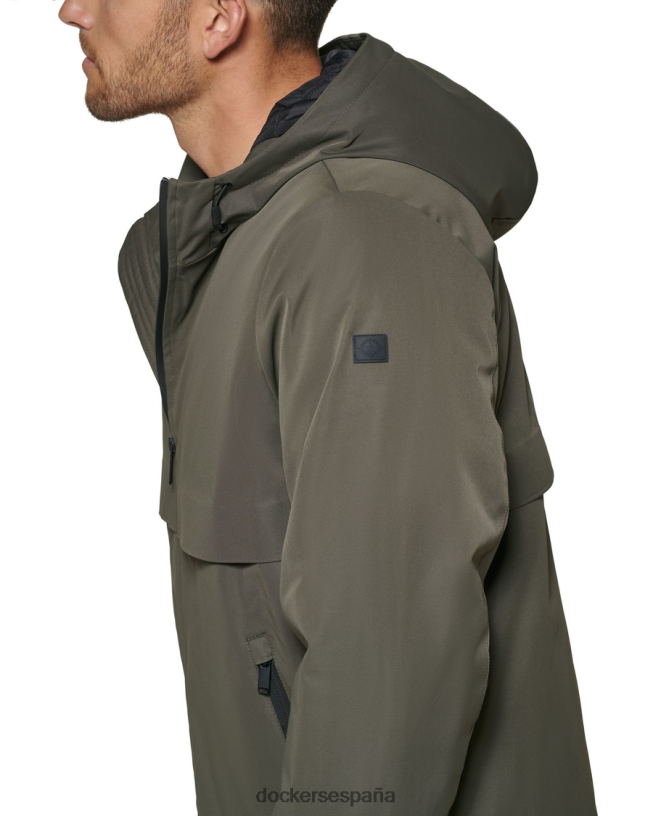 sudadera con capucha con brida soldada flex tech hombres Dockers camuflaje oliva - verde ropa 8F0406521