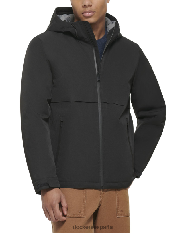 sudadera con capucha con brida soldada flex tech hombres Dockers negro ropa 8F0406520