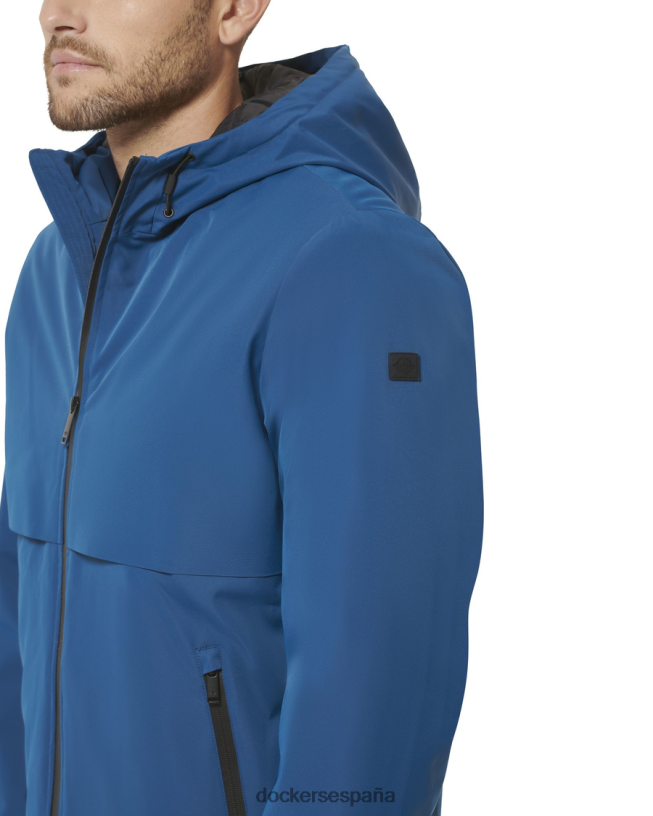 sudadera con capucha con brida soldada flex tech hombres Dockers océano azul ropa 8F0406519