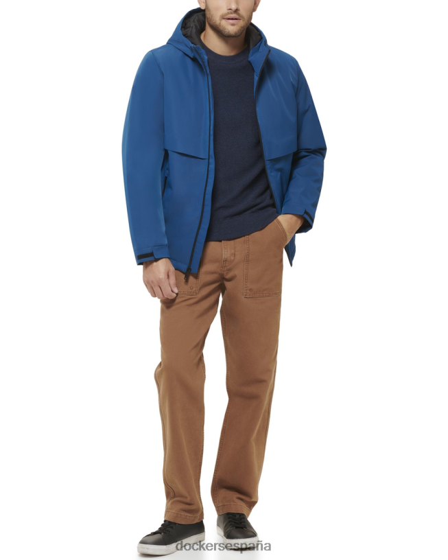 sudadera con capucha con brida soldada flex tech hombres Dockers océano azul ropa 8F0406519