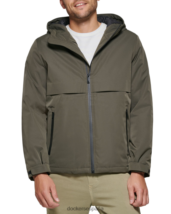 sudadera con capucha con brida soldada flex tech hombres Dockers verde oliva ropa 8F0406634