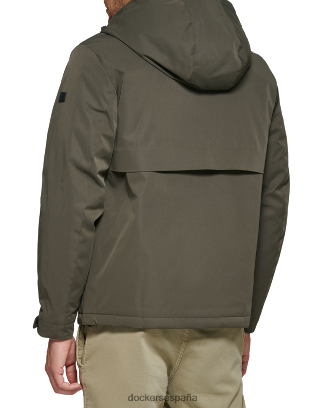 sudadera con capucha con brida soldada flex tech hombres Dockers verde oliva ropa 8F0406634