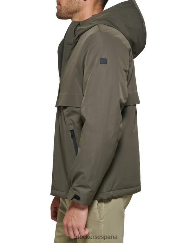 sudadera con capucha con brida soldada flex tech hombres Dockers verde oliva ropa 8F0406634
