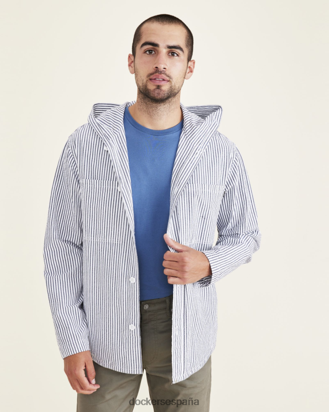 sudadera con capucha para la playa, ajuste relajado hombres Dockers blazer azul marino - azul ropa 8F0406617