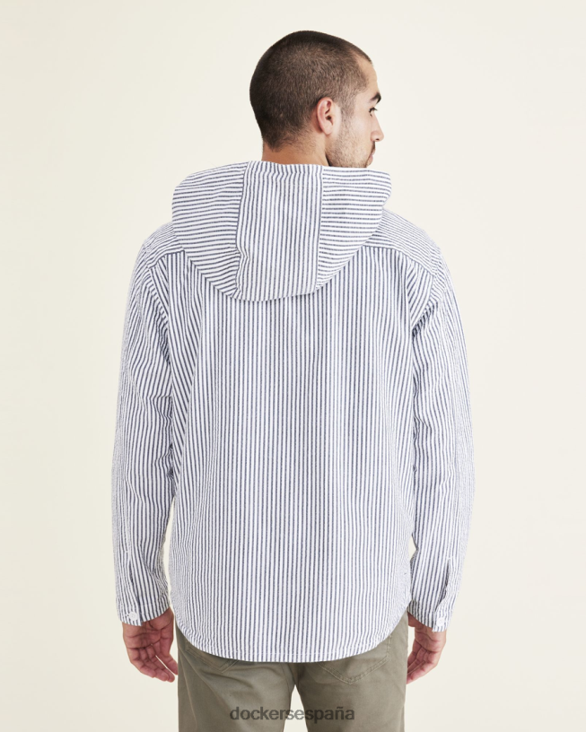 sudadera con capucha para la playa, ajuste relajado hombres Dockers blazer azul marino - azul ropa 8F0406617