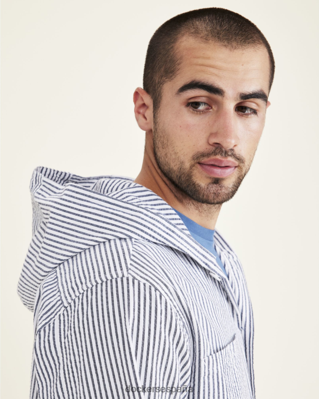 sudadera con capucha para la playa, ajuste relajado hombres Dockers blazer azul marino - azul ropa 8F0406617