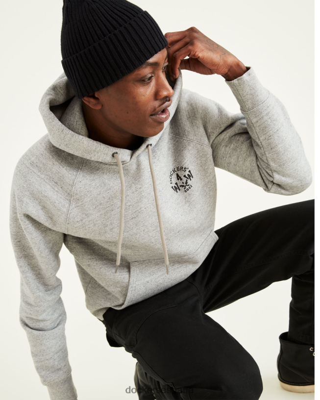 sudadera con capucha pop over de la colección jon rose hombres Dockers gris ropa 8F0406328