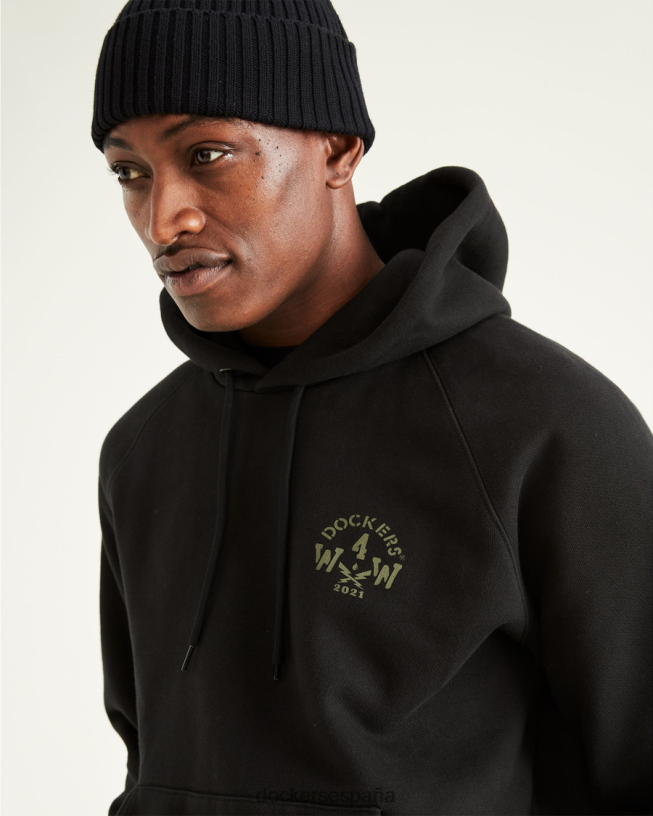 sudadera con capucha pop over de la colección jon rose hombres Dockers hermoso negro ropa 8F0406329