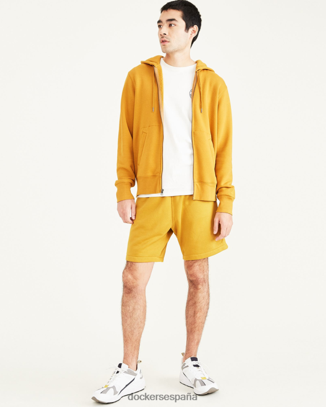 sudadera con capucha y cremallera completa, ajuste regular hombres Dockers té chai - naranja ropa 8F0406527