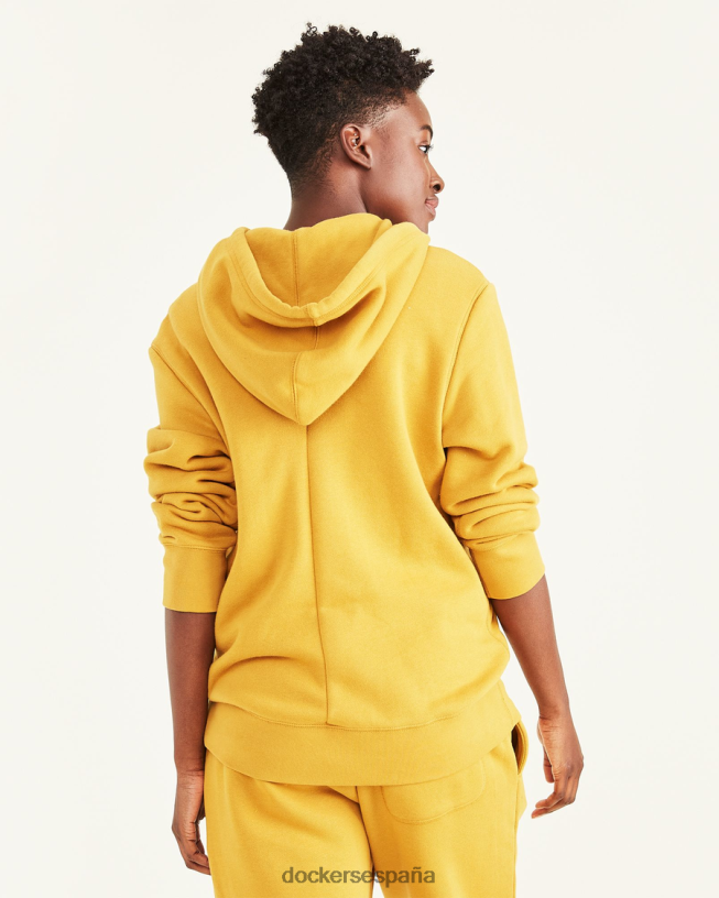 sudadera con capucha y cremallera completa, ajuste regular hombres Dockers té chai - naranja ropa 8F0406527
