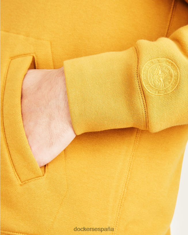 sudadera con capucha y cremallera completa, ajuste regular hombres Dockers té chai - naranja ropa 8F0406527