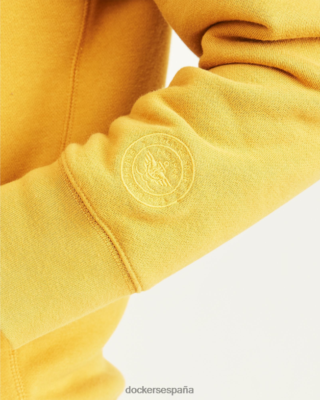 sudadera con capucha y cremallera completa, ajuste regular hombres Dockers té chai - naranja ropa 8F0406527