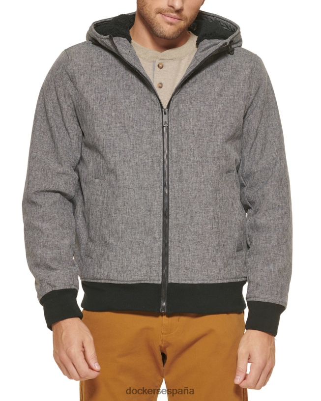 sudadera con capucha y cremallera hombres Dockers cuero gris ropa 8F0406674