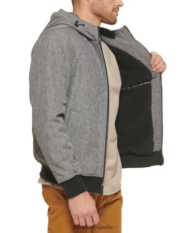 sudadera con capucha y cremallera hombres Dockers cuero gris ropa 8F0406674