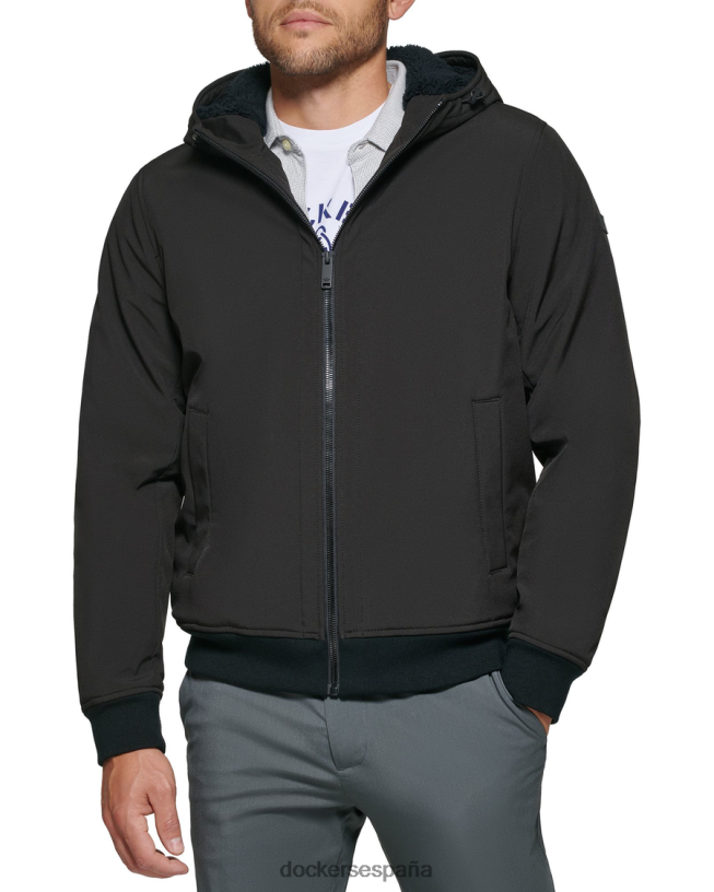 sudadera con capucha y cremallera hombres Dockers negro ropa 8F0406675