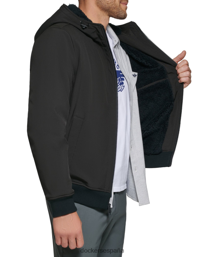 sudadera con capucha y cremallera hombres Dockers negro ropa 8F0406675