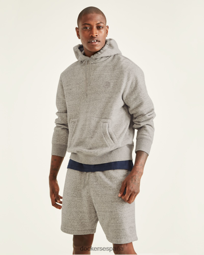 sudadera deportiva con capucha, ajuste regular hombres Dockers Brezo chimenea - gris ropa 8F0406542