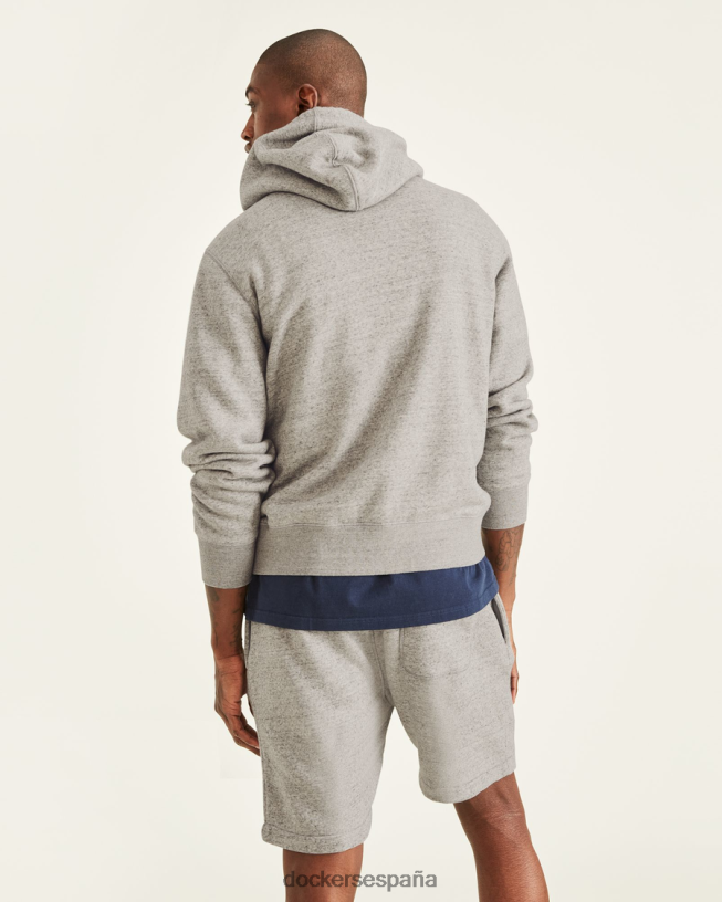 sudadera deportiva con capucha, ajuste regular hombres Dockers Brezo chimenea - gris ropa 8F0406542