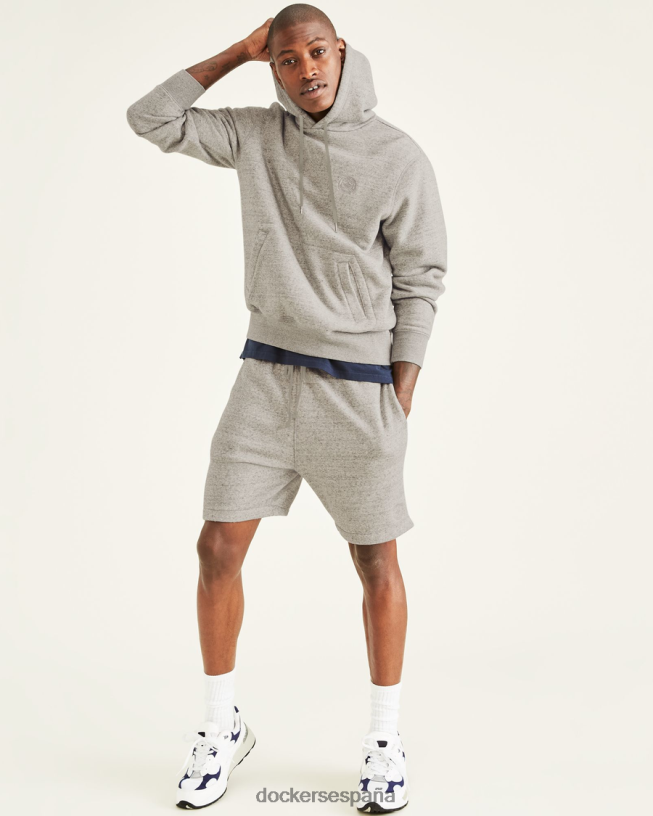 sudadera deportiva con capucha, ajuste regular hombres Dockers Brezo chimenea - gris ropa 8F0406542