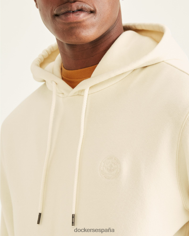 sudadera deportiva con capucha, ajuste regular hombres Dockers garceta - blanca ropa 8F0406541