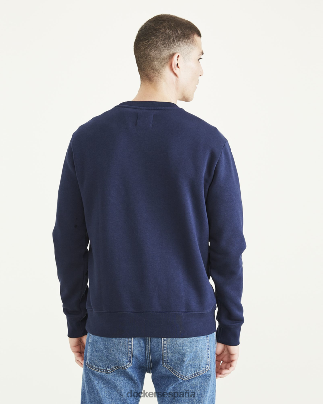 sudadera con cuello redondo, corte regular hombres Dockers blazer azul marino - azul ropa 8F0406557