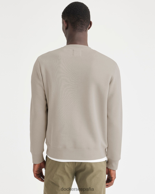 sudadera con cuello redondo, corte regular hombres Dockers garceta - blanca ropa 8F0406313