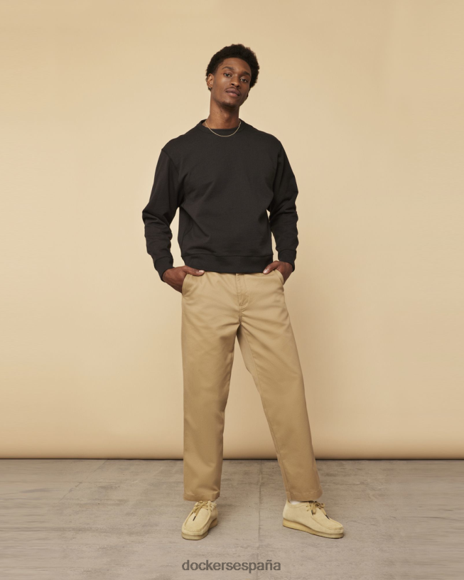 sudadera con cuello redondo hecha en EE. UU. hombres Dockers caviar - negro ropa 8F0406308