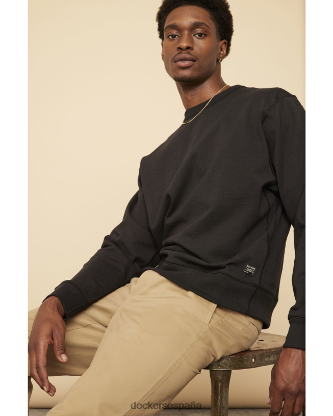 sudadera con cuello redondo hecha en EE. UU. hombres Dockers caviar - negro ropa 8F0406308