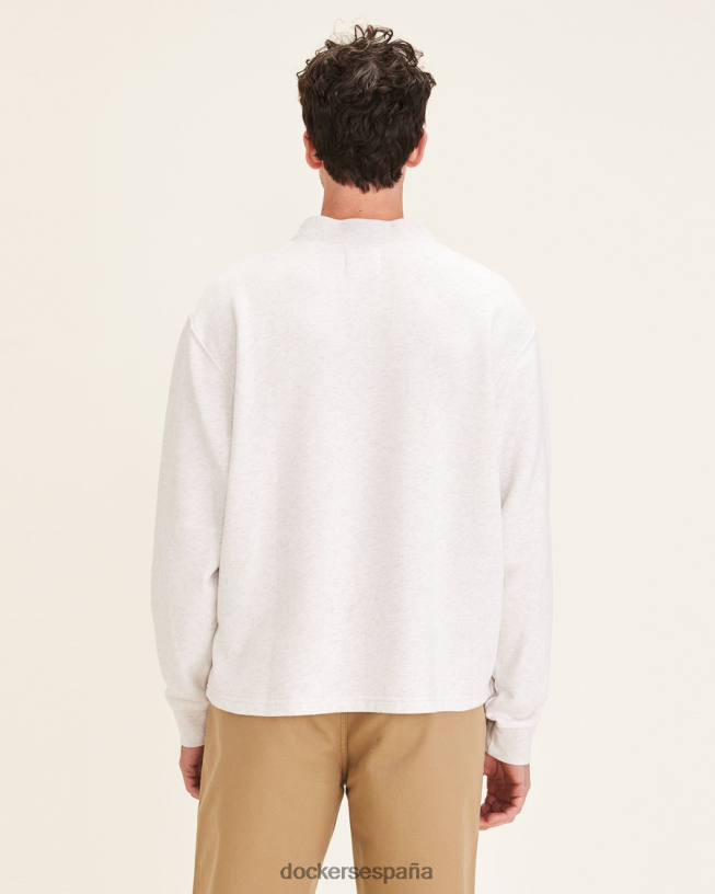 sudadera dandois con cuello alto hombres Dockers gris jaspeado claro ropa 8F0406348